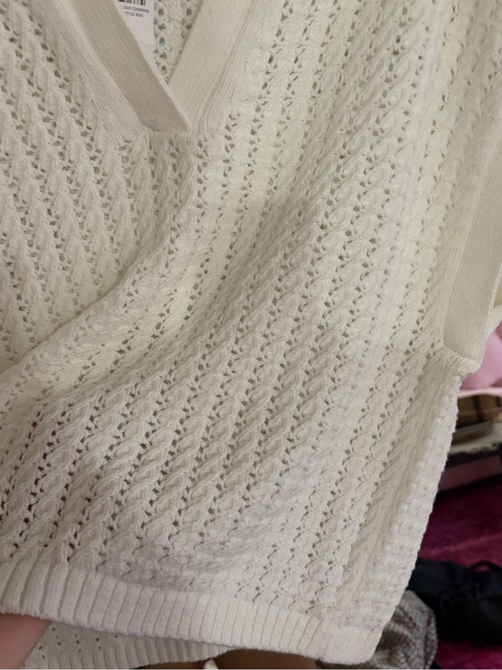 NWT loft collared white short sleeve sweater top - Picture 4 of 5